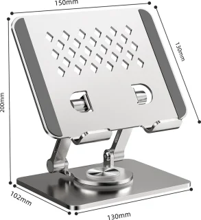 WK® Metaal Tablet Standaard voor 4,7–12 inch Tablets en Telefoons - Zilver
