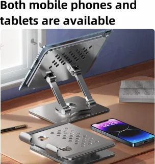 WK® Metaal Tablet Standaard voor 4,7–12 inch Tablets en Telefoons - Zilver
