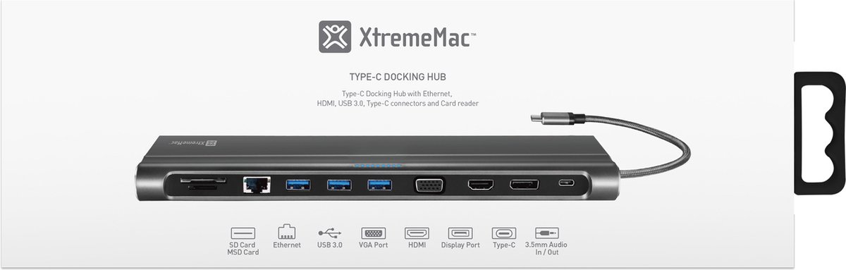 XtremeMac Docking Hub Station 12 Poorten Zilver