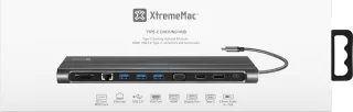XtremeMac Docking Hub Station 12 Poorten Zilver