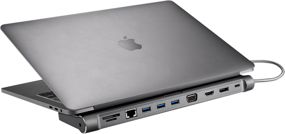 XtremeMac Docking Hub Station 12 Poorten Zilver