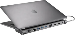 XtremeMac Docking Hub Station 12 Poorten Zilver