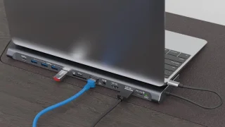 XtremeMac Docking Hub Station 12 Poorten Zilver