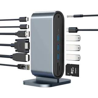 Ynkkvre USB-C Dockingstation 12-in-1
