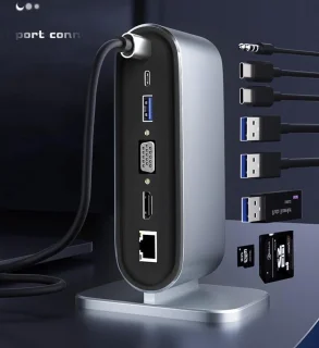 Ynkkvre USB-C Dockingstation 12-in-1
