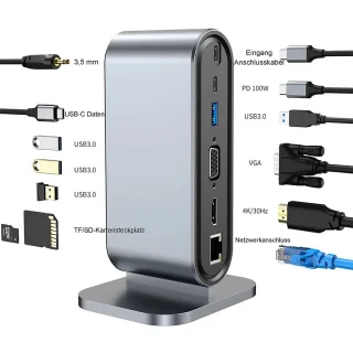 Ynkkvre USB-C Dockingstation 12-in-1