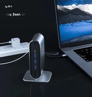 Ynkkvre USB-C Dockingstation 12-in-1