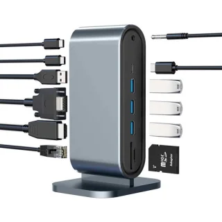 Ynkkvre USB-C Dockingstation 12-in-1