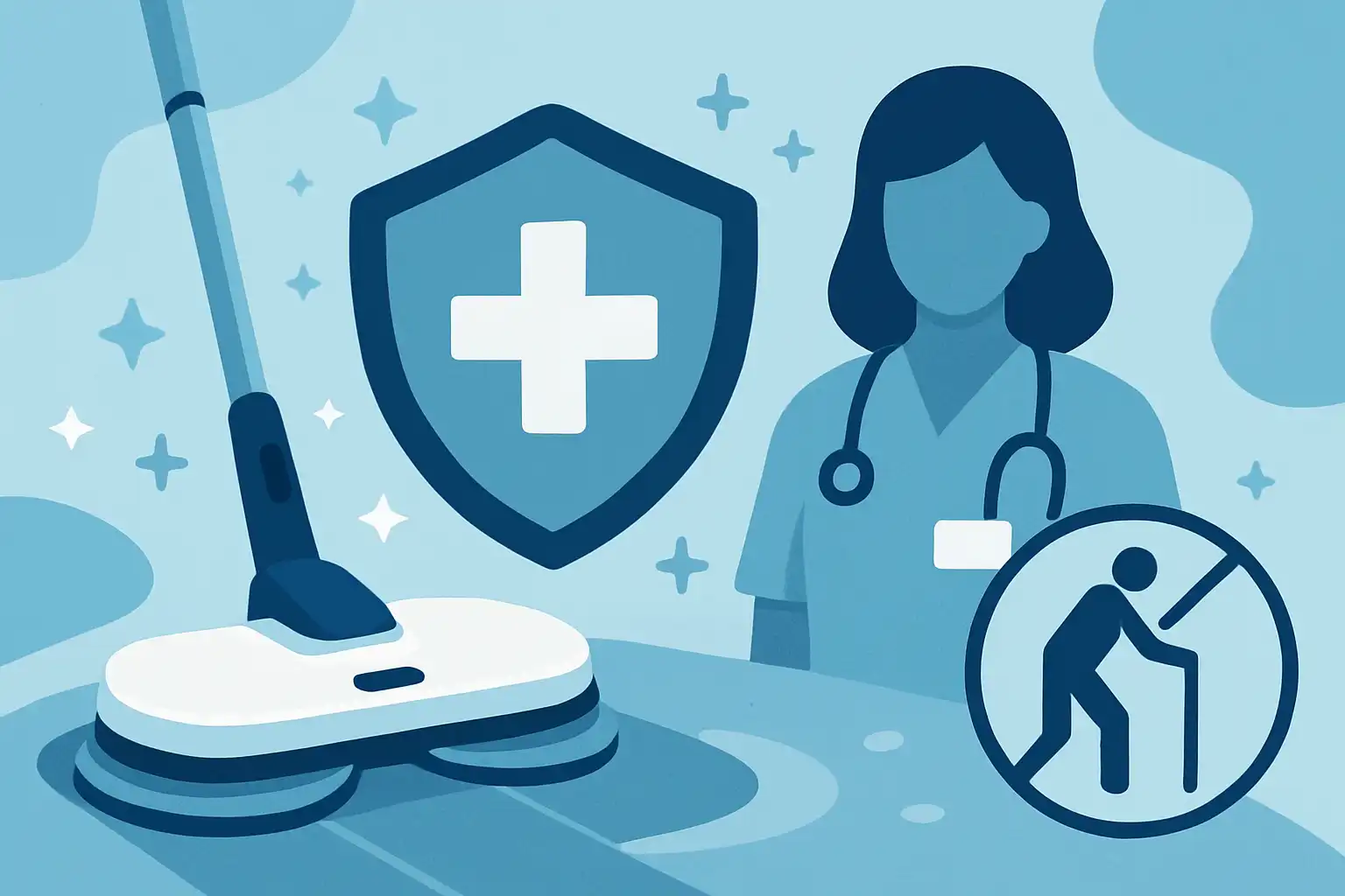 Elektrische dweilen in de zorg: hoe ze hygiëne verbeteren, valpreventie bevorderen en wat mantelzorgers moeten weten