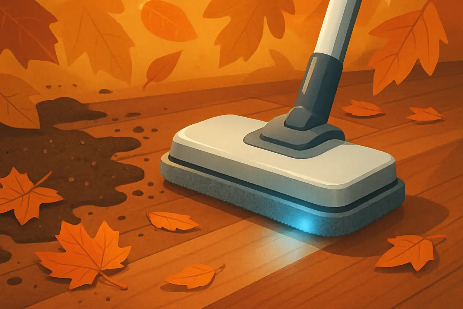 Herfstmodder en bladresten: hoe je elektrische dweil je vloer beschermt in het najaar