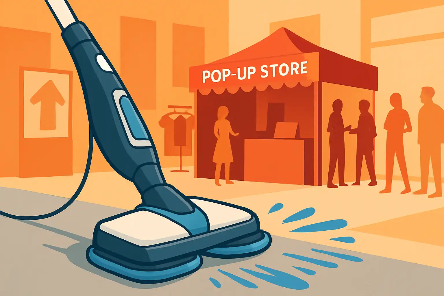 Hoe pop-up stores en evenementen elektrische dweilen gebruiken om snel ruimtes op te frissen
