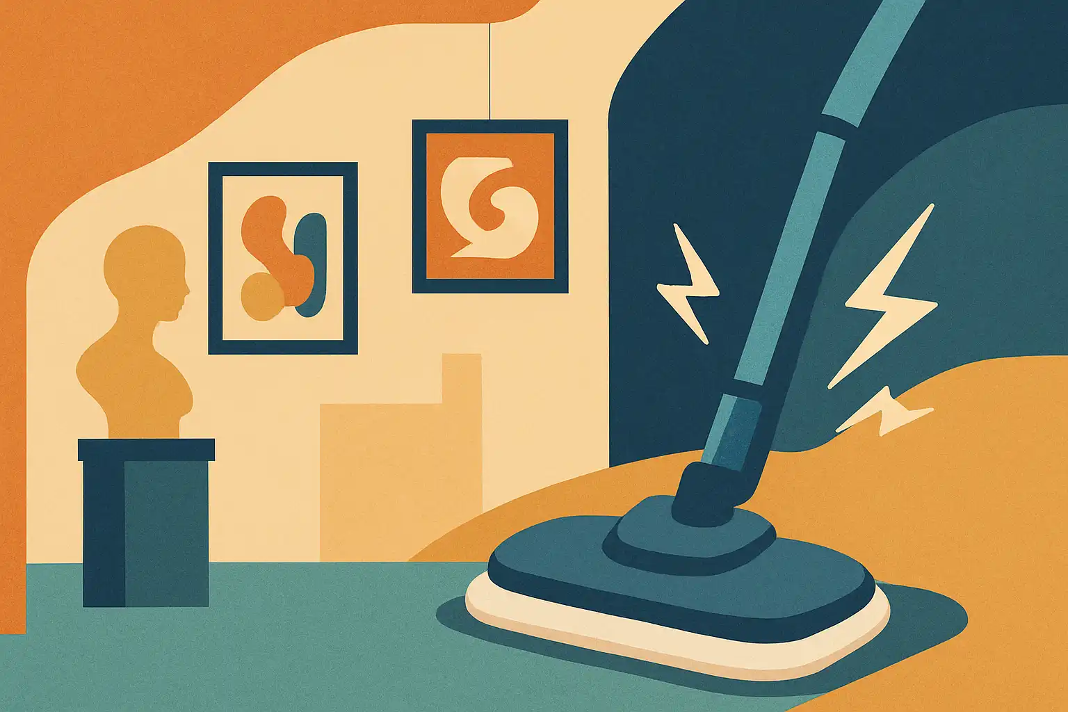 Kun je elektrische dweilen veilig gebruiken in musea en galerieën? wat conservatoren willen dat je weet