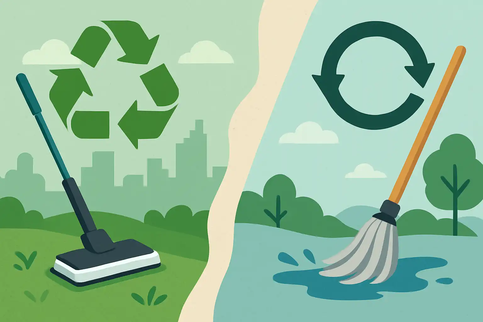 Levenscyclus onder de loep: wat is de echte milieu-impact van een elektrische dweil versus traditioneel dweilen?