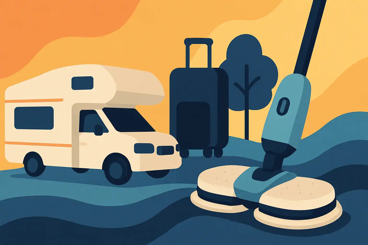 Op reis met een elektrische dweil: de slimme keuzes voor campers, vakantiehuizen en weekendjes weg