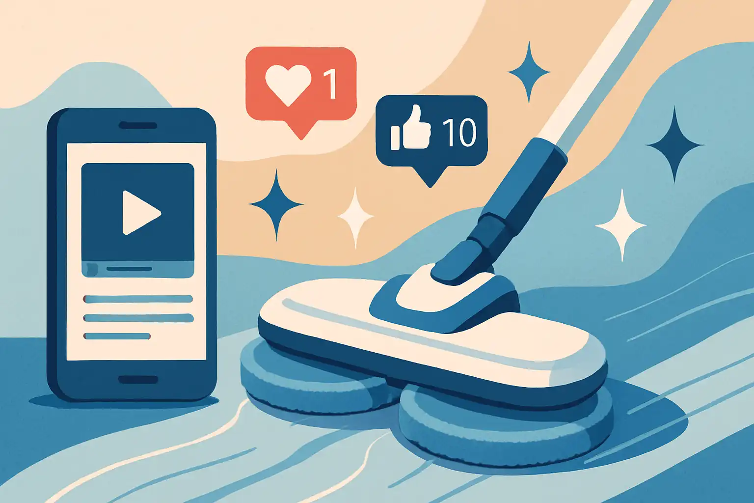 Viral schoonmaakvideo's maken: zo film je je elektrische dweil-transformaties die likes scoren