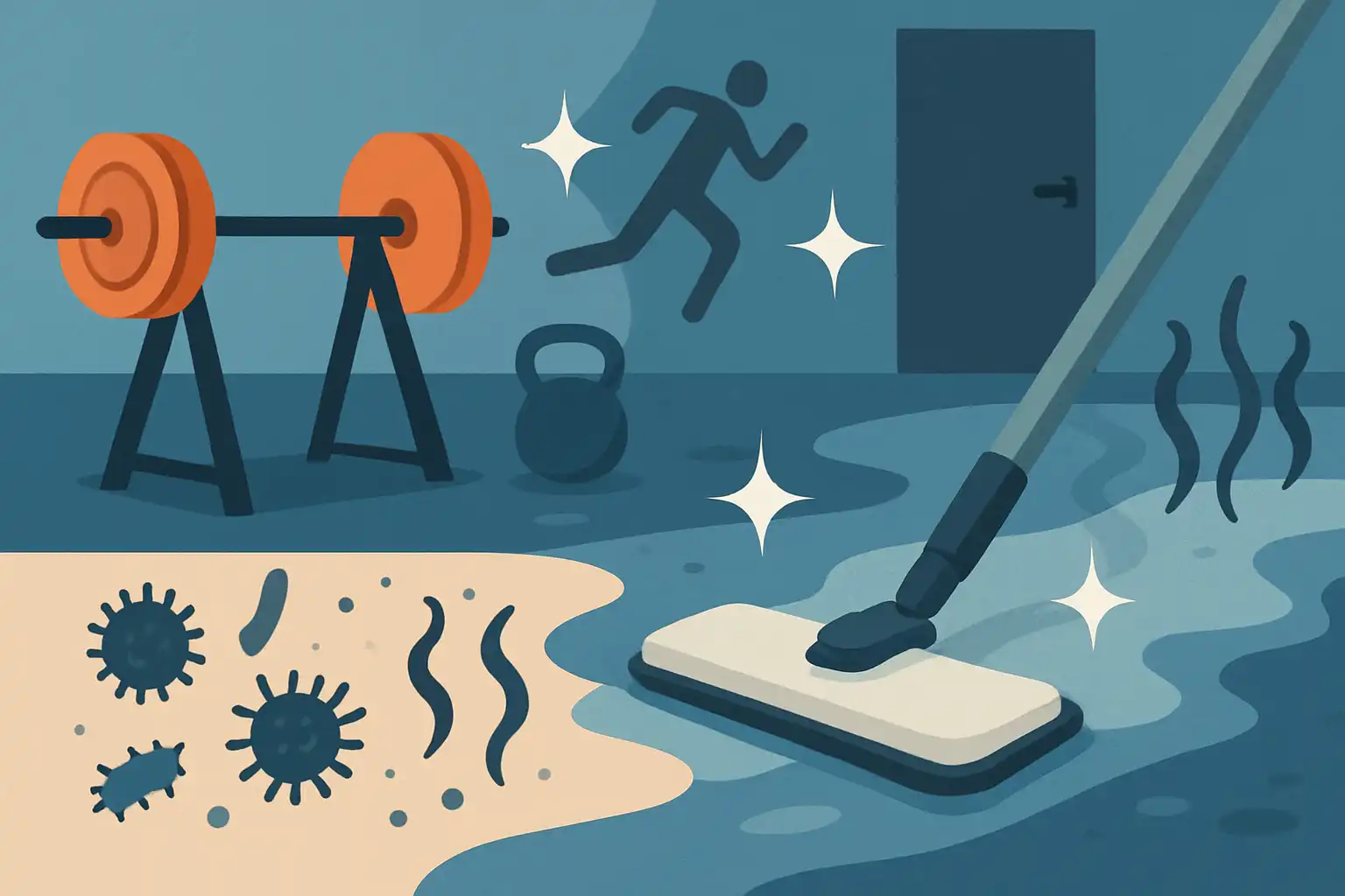 Zo houd je je home gym brandschoon met een elektrische dweil: zweet, geurtjes en bacteriën aanpakken