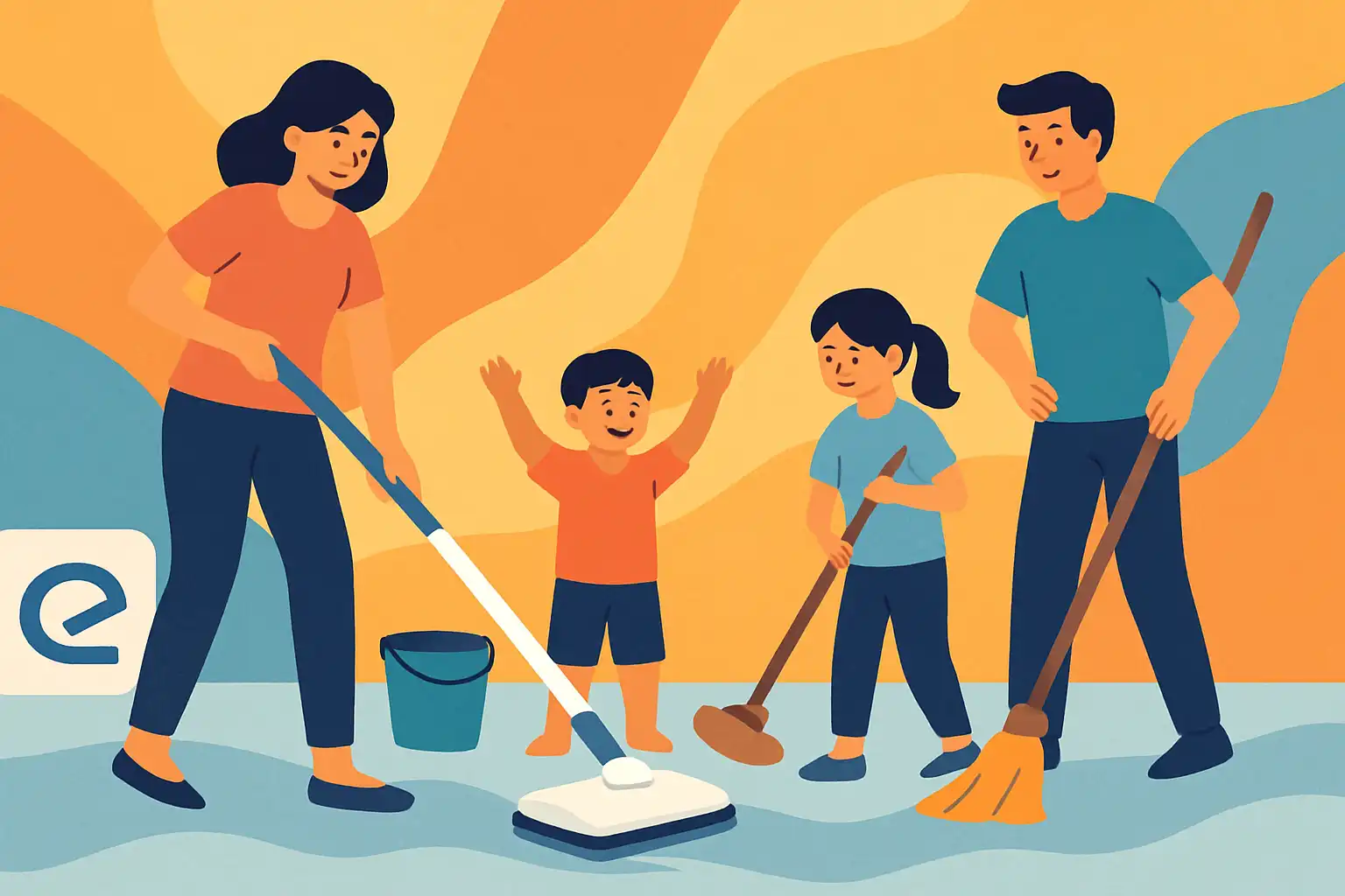 Zo maak je van dweilen een gezinsactiviteit: tips om kinderen en partners te betrekken met je elektrische dweil