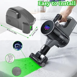 Dust Detector Light - LED Licht - Batterijen - Grijze Kunststof voor Stofzuiger Thuis Kantoor Accessoires