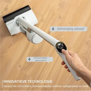 2-in-1 vloerreiniger en stofzuiger met zelfreinigend systeem – ideaal voor harde vloeren