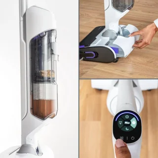2-in-1 vloerreiniger en stofzuiger met zelfreinigend systeem – ideaal voor harde vloeren