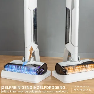 2-in-1 vloerreiniger en stofzuiger met zelfreinigend systeem – ideaal voor harde vloeren