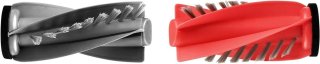 De Allecto plus - Hoofdborstels voor stofzuigerrobot - Snelle reiniging - Voorkomt klitten - Spiraalvinnen - Roborock Qrevo Curv - Zwart en rood - 1 paar in één oogopslag