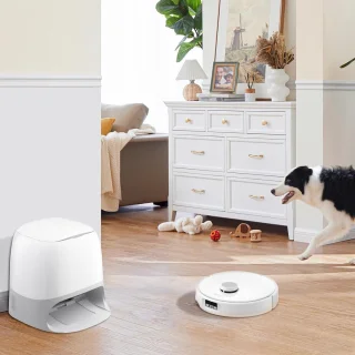 Allecto plus - Hoofdborstels voor stofzuigerrobot - Snelle reiniging - Voorkomt klitten - Spiraalvinnen - Roborock Qrevo Curv - Zwart en rood - 1 paar