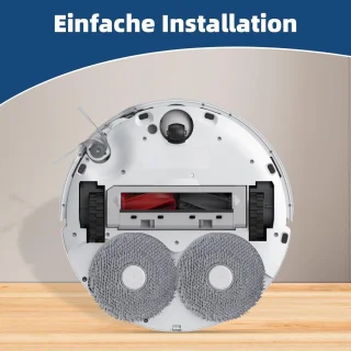 Allecto plus - Hoofdborstels voor stofzuigerrobot - Snelle reiniging - Voorkomt klitten - Spiraalvinnen - Roborock Qrevo Curv - Zwart en rood - 1 paar