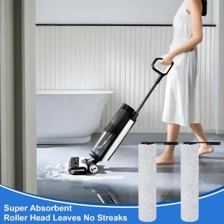 Allecto plus - Borstelrol Set voor Nat- en Droogzuiger | Reserveonderdelen Geschikt voor Tineco Floor One S7 Pro en S6 | Inclusief 2 Borstelrollen + Reinigingsborstel
