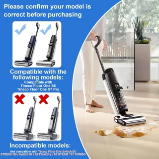 Allecto plus - Borstelrol Set voor Nat- en Droogzuiger | Reserveonderdelen Geschikt voor Tineco Floor One S7 Pro en S6 | Inclusief 2 Borstelrollen + Reinigingsborstel