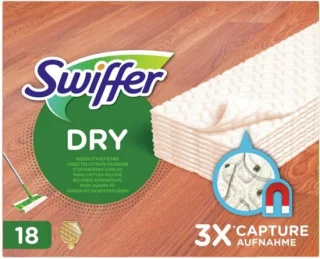 12x Swiffer Droge Vloerdoekjes Houten vloeren 18 stuks