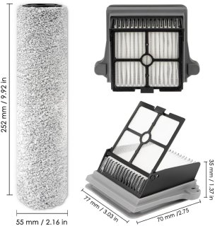 Wat vinden we goed aan de Vervangende Borstelrollen en HEPA-filters - Geschikt voor natte en droge stofzuiger - Set van 2 borstelrollen en 4 filters