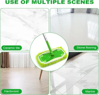 Creatieve Mop Slippers - 6 Stuks Herbruikbare Microfiber Vloerdoeken voor Efficiënt Schoonmaken in Badkamer en Keuken