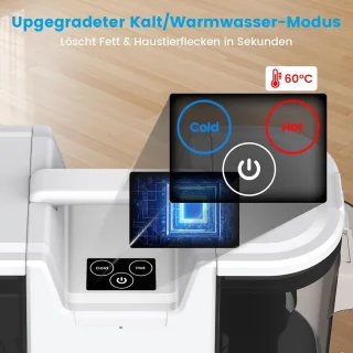 Tapijtreiniger & Natzuiger 450W – 12 KPa Waszuiger met Dierenhaarborstel – Gestoffeerde Reiniger voor Bank, Tapijt, Autostoelen & Bekleding