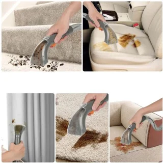 Tapijtreiniger - Bank Reiniger - Spray/Scrub/Zuigfunctie - 400W - Nat & Droog - Vlekken reiniger - Schoonmaak