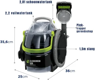 MMP® Tapijtreiniger machine - Tapijtreiniger - Tapijtreiniger apparaat - Zwart - ‎25cm x 36cm x 36cm
