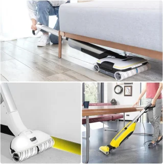 Vervangende Microvezel Rolborstel Set voor Vloerschrobzuigers – Perfect voor Harde Vloeren