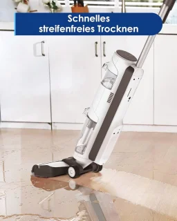 Draadloze vloerreiniger met zelfreiniging en extra borstels - Licht en draagbaar voor harde vloeren