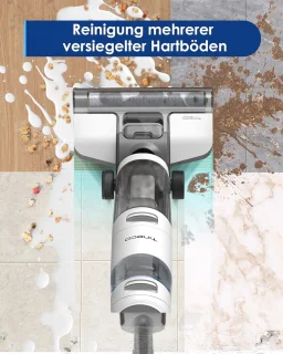 Draadloze vloerreiniger met zelfreiniging en extra borstels - Licht en draagbaar voor harde vloeren