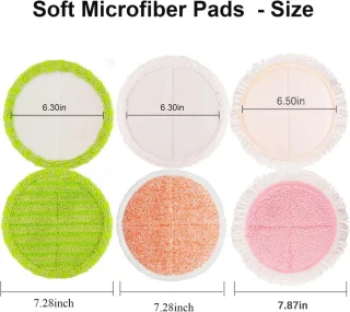 Drijvende Microvezel Dweilpad voor Elektrische Stoomreiniger - 6-Pack Vervangende Pads