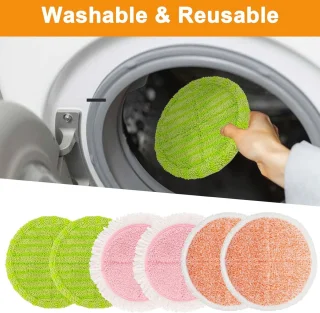 Drijvende Microvezel Dweilpad voor Elektrische Stoomreiniger - 6-Pack Vervangende Pads