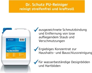 Vloerreiniger voor vinyl en PVC - 5 liter PU-reiniger - Streepvrije, pH-neutrale vloeronderhoudsoplossing
