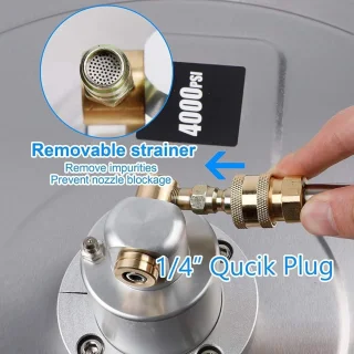 Hoge Drukreiniger Oppervlakte Cleaner - Vloer Druk - 1/4 Inch Snelle Stekker - 4 Wielen Vloer Cleaner met 2 Extensies