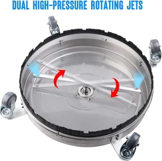 Hoge Drukreiniger Oppervlakte Cleaner - Vloer Druk - 1/4 Inch Snelle Stekker - 4 Wielen Vloer Cleaner met 2 Extensies