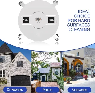 Hoge Drukreiniger Oppervlakte Cleaner - Vloer Druk - 1/4 Inch Snelle Stekker - 4 Wielen Vloer Cleaner met 2 Extensies