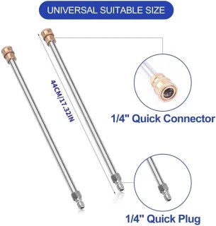 Hoge Drukreiniger Oppervlakte Cleaner - Vloer Druk - 1/4 Inch Snelle Stekker - 4 Wielen Vloer Cleaner met 2 Extensies