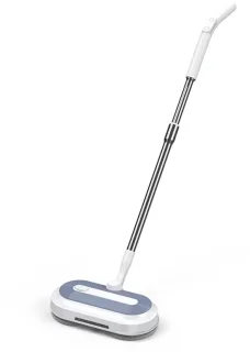 Elektrische Dweil – Dubbele Roterende Mop – Snoerloos – Met Watersproeier, LED-Koplamp & Verstelbare Steel – Voor Houten Vloeren, Tegels & Marmer - TELEO