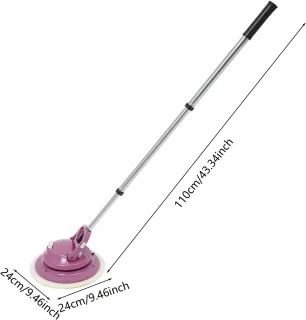 Draadloze Vloerreiniger met dweil - met 6 Reinigingspads - 3 Reinigingsmodi - USB Oplaadbaar - Verwijdert Stof & Vloeistoffen - Roze