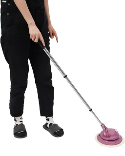 Draadloze Vloerreiniger met dweil - met 6 Reinigingspads - 3 Reinigingsmodi - USB Oplaadbaar - Verwijdert Stof & Vloeistoffen - Roze