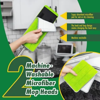 Microfiber Dweil met Emmer en Tweekamerwring Systeem - Efficiënte Vloerreiniger voor Hardhouten Vloeren